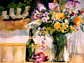 Antique Pitcher with Flowers