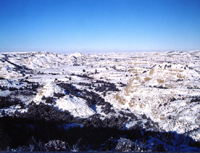 Theodore Roosevelt National Park-Winter Scene